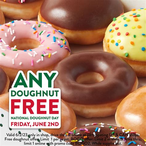 krispy kreme free donuts 2023